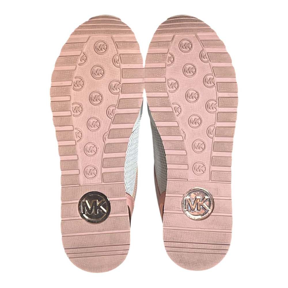 Michael Kors Maddy Color-Block Mixed-Media Trainer Pink/Yellow Sneaker - Picture 8 of 8